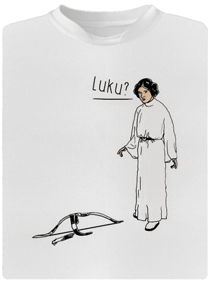 Luke a Leia pánske športové tričko White