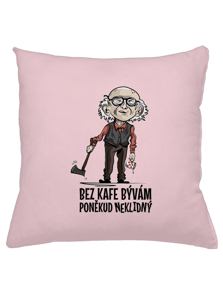 Neklidný bez kafe vankúš Light Pink