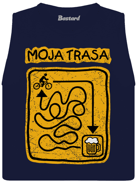 Moja trasa dámske tielko voľné Navy