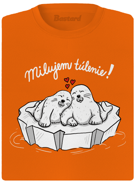 Milujem túlenie dámske športové tričko Neon Orange