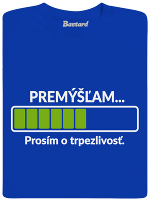 Premýšľam pánske dlhý rukáv Royal Blue