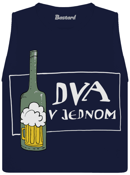 Dva v jednom dámske tielko voľné Navy