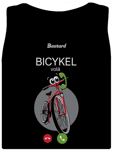 Bicykel volá dámske tielko klasické Black