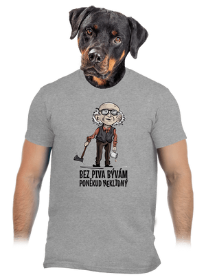 Neklidný bez piva pánske tričko Sport Grey