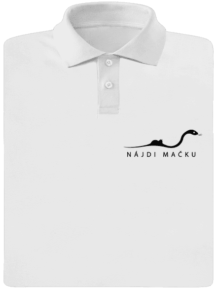 Nájdi mačku pánska polokošeľa White