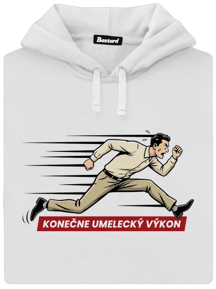 Umelecký výkon dámska mikina klokanka White