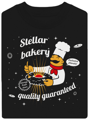 Stellar bakery unisex mikina bez kapucne Black