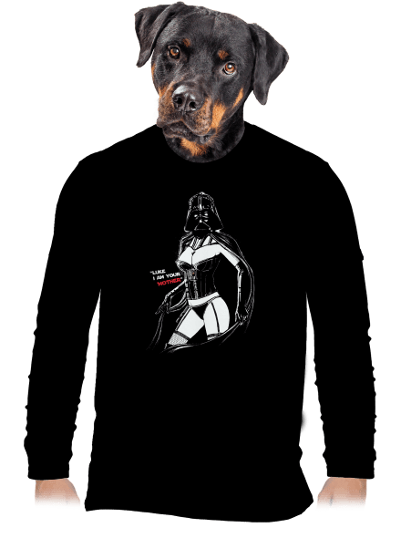 Mrs. Vader pánske dlhý rukáv Black