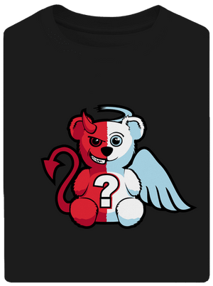 Anjel vs. diabol unisex tričko oversized Black