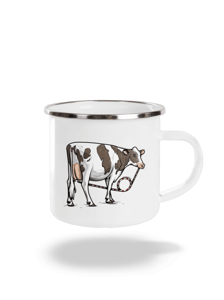 Cow drink plecháčik White
