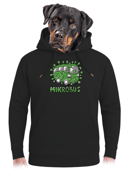 Mikrobus unisex mikina premium Dark Black