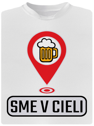 Sme v cieli pánske športové tričko White