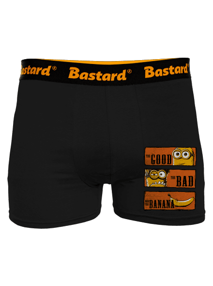 Hodný zlý a banán boxerky Black