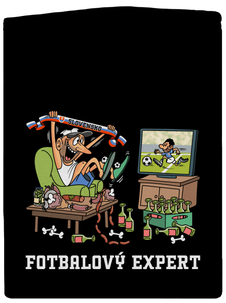 Futbalový expert pánska mikina na zips Black