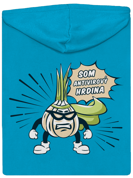 Antivirový hrdina dámska mikina na zips Blue Atol