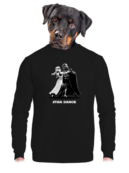 Star dance unisex mikina bez kapucne Black