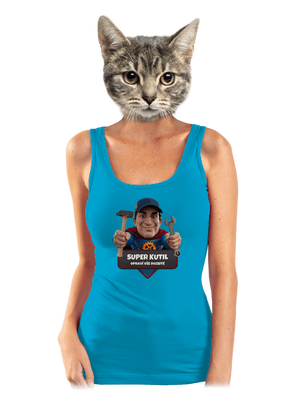 Super otec dámske tielko klasické Blue Atol