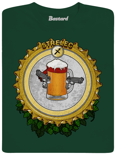 Pivný horoskop: Strelec pánske dlhý rukáv Bottle Green