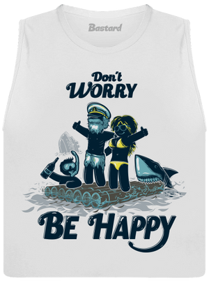 Don't worry dámske tielko voľné White