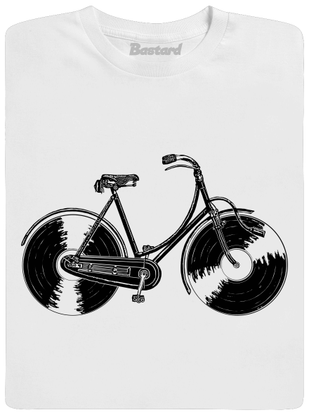 Gramofónový bicykel detské tričko White