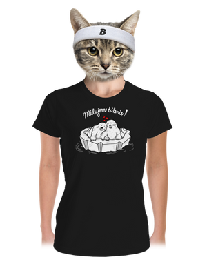 Milujem túlenie dámske športové tričko Black