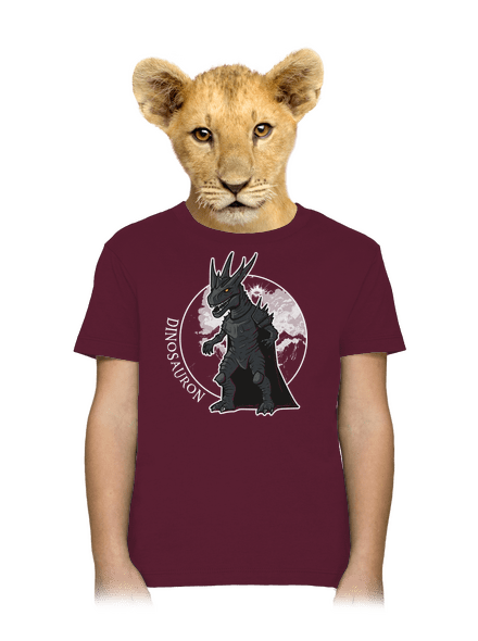 Dinosauron detské tričko Burgundy