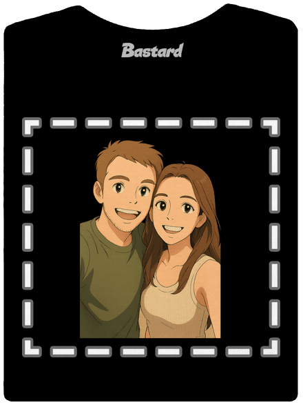 Ghibli efekt z vlastnej fotky dámske tričko Black