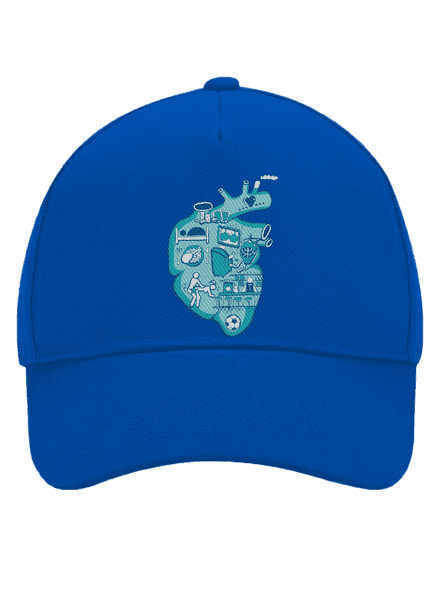 Srdce bije pre šiltovka baseballka Bright Royal