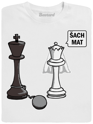 Šach mat pánske dlhý rukáv White