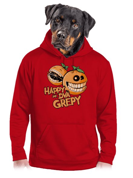 Happy grepy pánska mikina klokanka Red