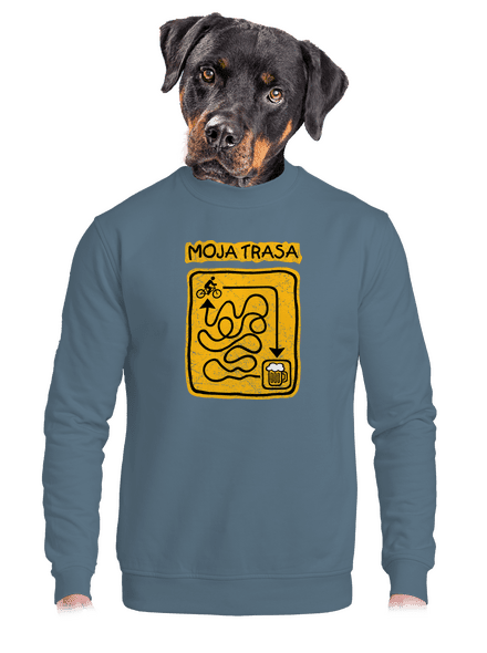Moja trasa unisex mikina bez kapucne Nordic Blue