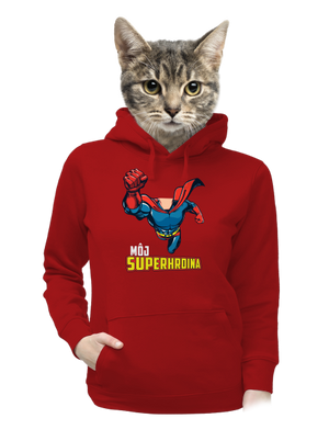 Môj superhrdina dámska mikina klokanka Red Mal