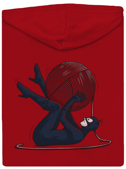 Catwoman pánska mikina na zips Red