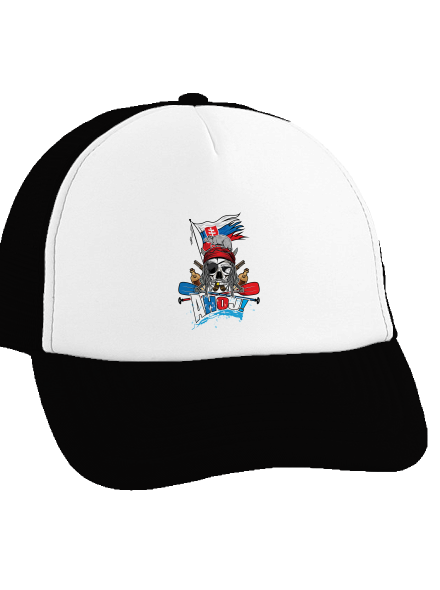 Ahoj šiltovka truckerka Black cap