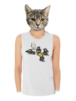 Pražský krtko - Trasa D dámske tielko voľné White