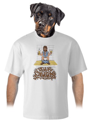 BurChuck unisex tričko oversized White