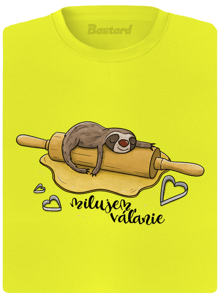 Milujem váľanie dámske športové tričko Neon Yellow
