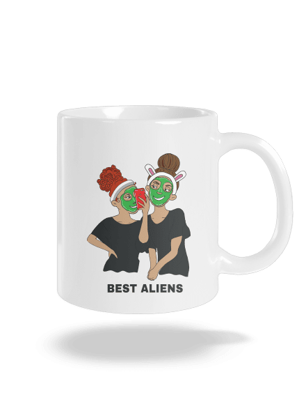 Best aliens klasický hrnček White