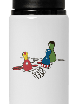 Superhrdina nehnevaj sa flaša na vodu White