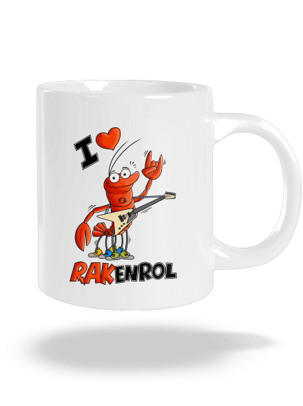 Rakenrol veľký hrnček White