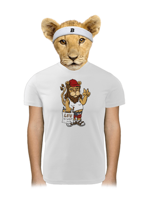 Lvíček detské športové tričko White