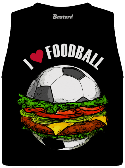 Foodball dámske tielko voľné Black