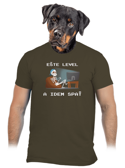Ešte level pánske tričko Urban Khaki