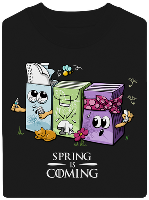 Spring is coming unisex mikina bez kapucne Black