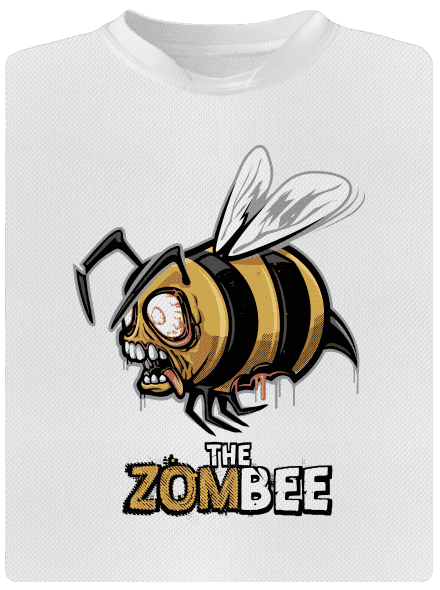 ZomBee - žltá pánske športové tričko White