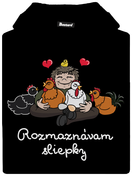 Rozmaznávam sliepky detská mikina klokanka Black