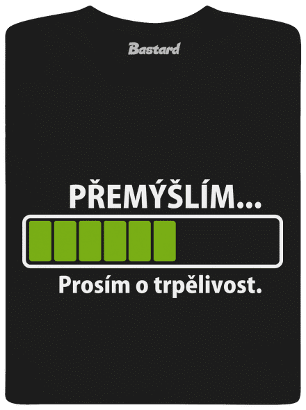 Premýšľam pánske tričko Black