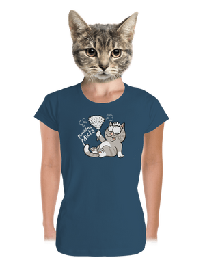 Macko a Micka dámske tričko prémium Petrol Blue