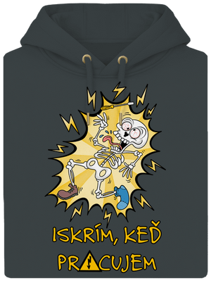 Iskrím unisex mikina premium Charcoal