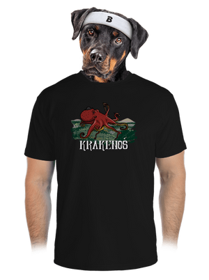 Krakenoš pánske športové tričko Black
